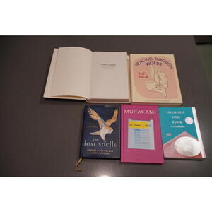 Set of 5 Assorted Books Including 'Healing Through Words' and 'The Lost Spells'